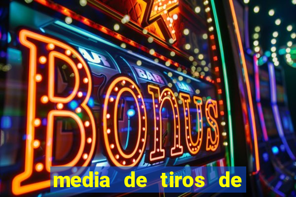 media de tiros de meta por jogo